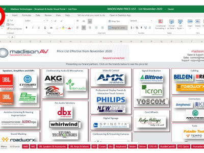 Saving the MadisonAV Price List